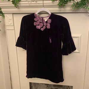Halabaloo purple velvet dress sz 8